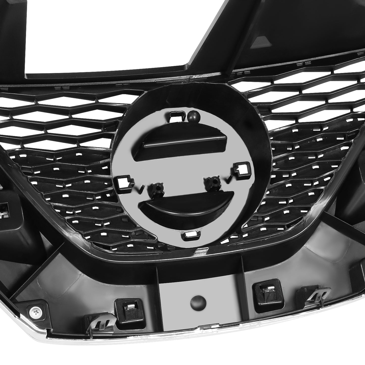 PARRILLA GRILLE - DS ROGE '14-'16/'17-'20/ GRILLE ASS'Y 15-16/ PAINTED BLACK W/CHROME MLDG/ W/O CAMERA H. W/O PREMIUM PKG/ (S/SV) (KOREA BUILT)//PARTS.NO,NI1200304//OEM NO,623105HA5A