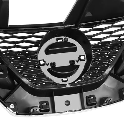 PARRILLA GRILLE - DS ROGE '14-'16/'17-'20/ GRILLE ASS'Y 15-16/ PAINTED BLACK W/CHROME MLDG/ W/O CAMERA H. W/O PREMIUM PKG/ (S/SV) (KOREA BUILT)//PARTS.NO,NI1200304//OEM NO,623105HA5A