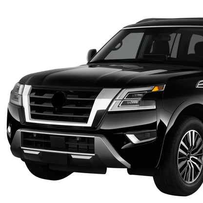 PARRILLA GRILLE - DS TITN/ARMDA 16-19/20-ON/ GRILLE ASS'Y 21-22/ PAINTED BLACK W/CHROME FRAME/ W/O CAMERA H. (ARMADA) (SL)