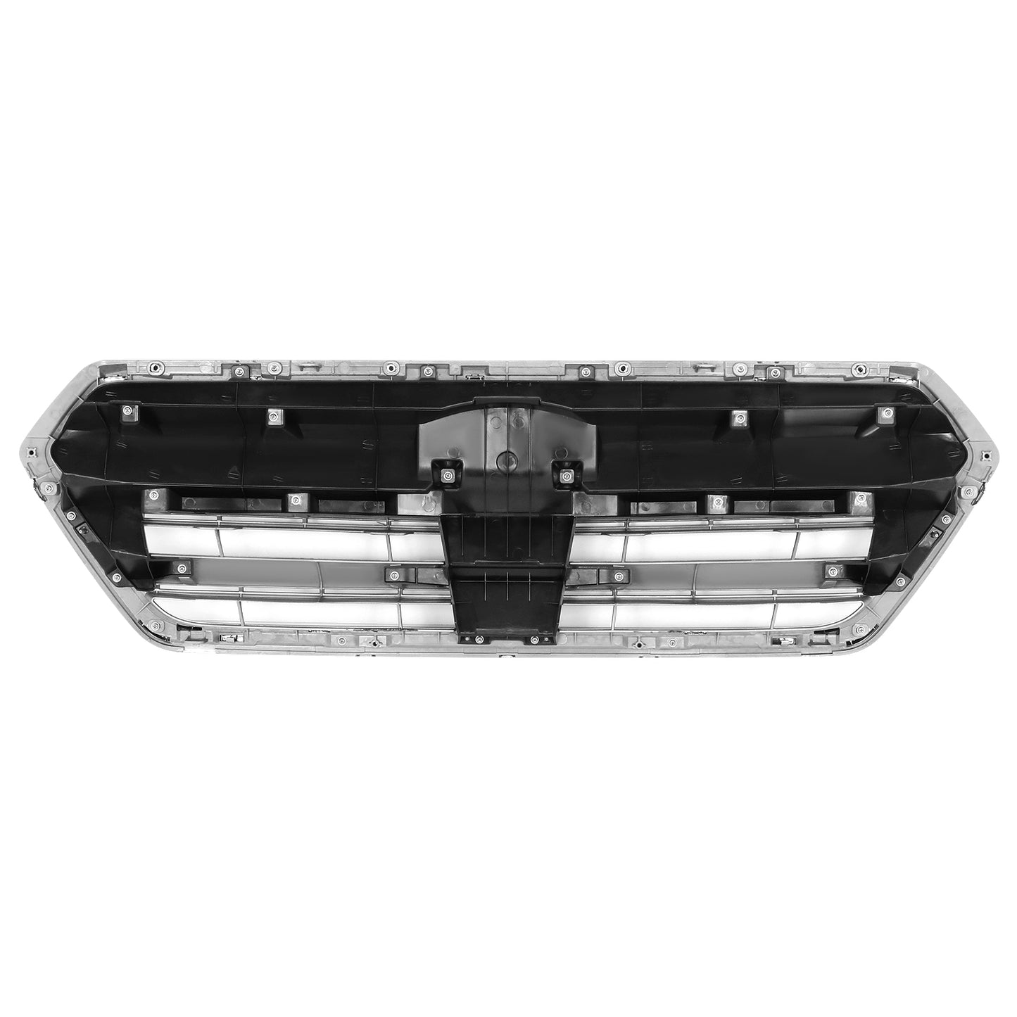 PARRILLA GRILLE - SB LGCY/OTBAK 15-19/ GRILLE ASS'Y 15-17/ PAINTED SILVER W/CHROME MLDG/ (LEGACY)//PARTS.NO,SU1200162//OEM NO,91121AL00A