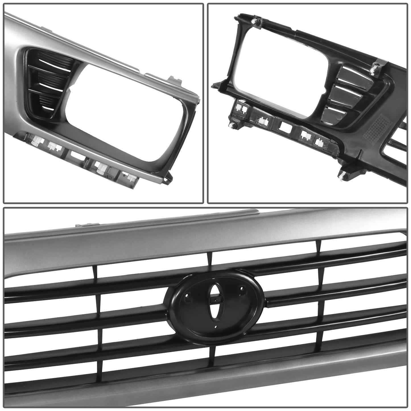 PARRILLA GRILLE - TY TACMA '95-'00/ GRILLE ASS'Y 95-97/ SILVER/GRAY/BLACK (4WD)//PARTS.NO,TO1200198//OEM NO,5310035310