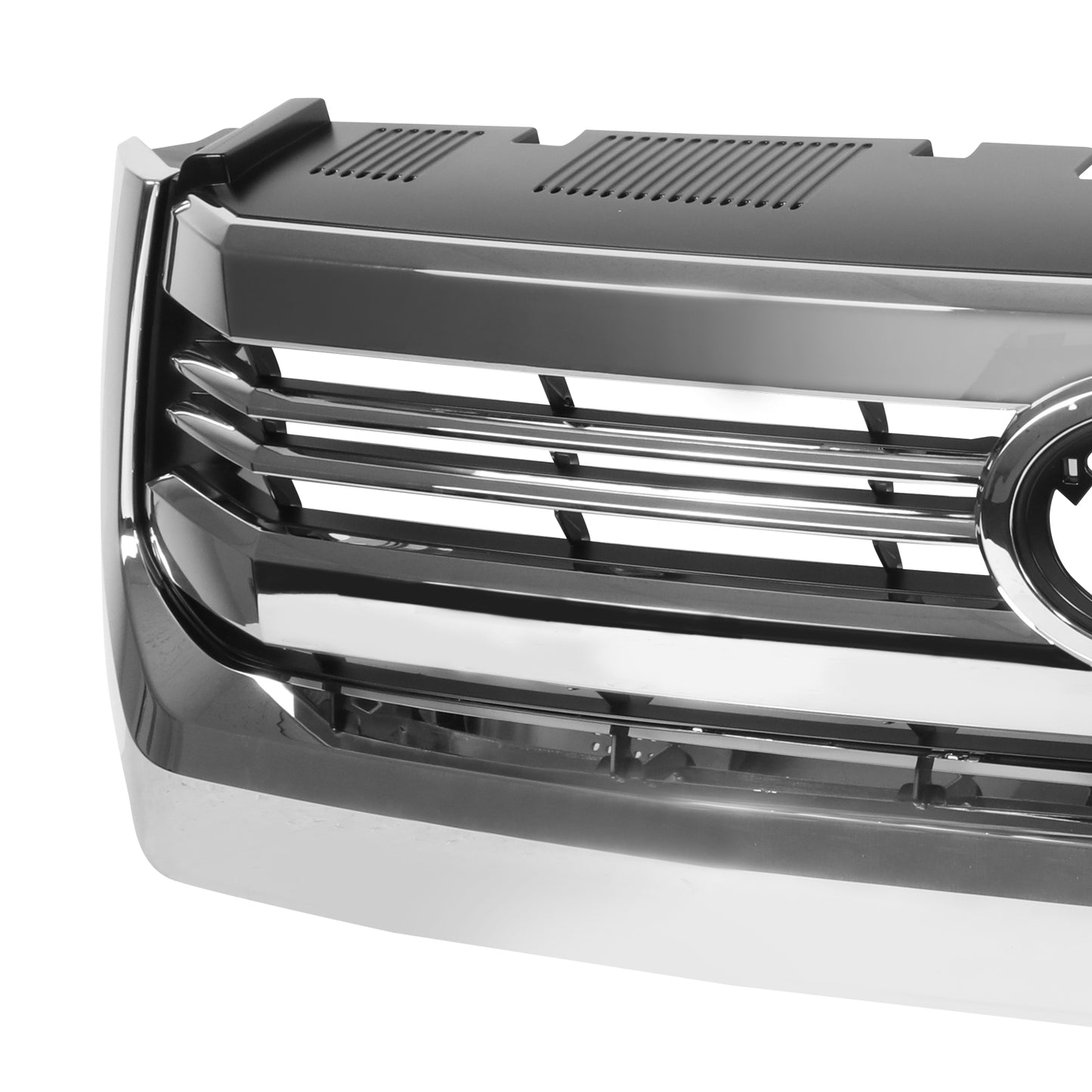 PARRILLA GRILLE - TY TUNDR 14-21/ GRILLE ASS'Y 16-17/ PAINTED BLACK (STD)/ W/CHROME MOULDING/ (ROUND EMBLEM MOUNTING)