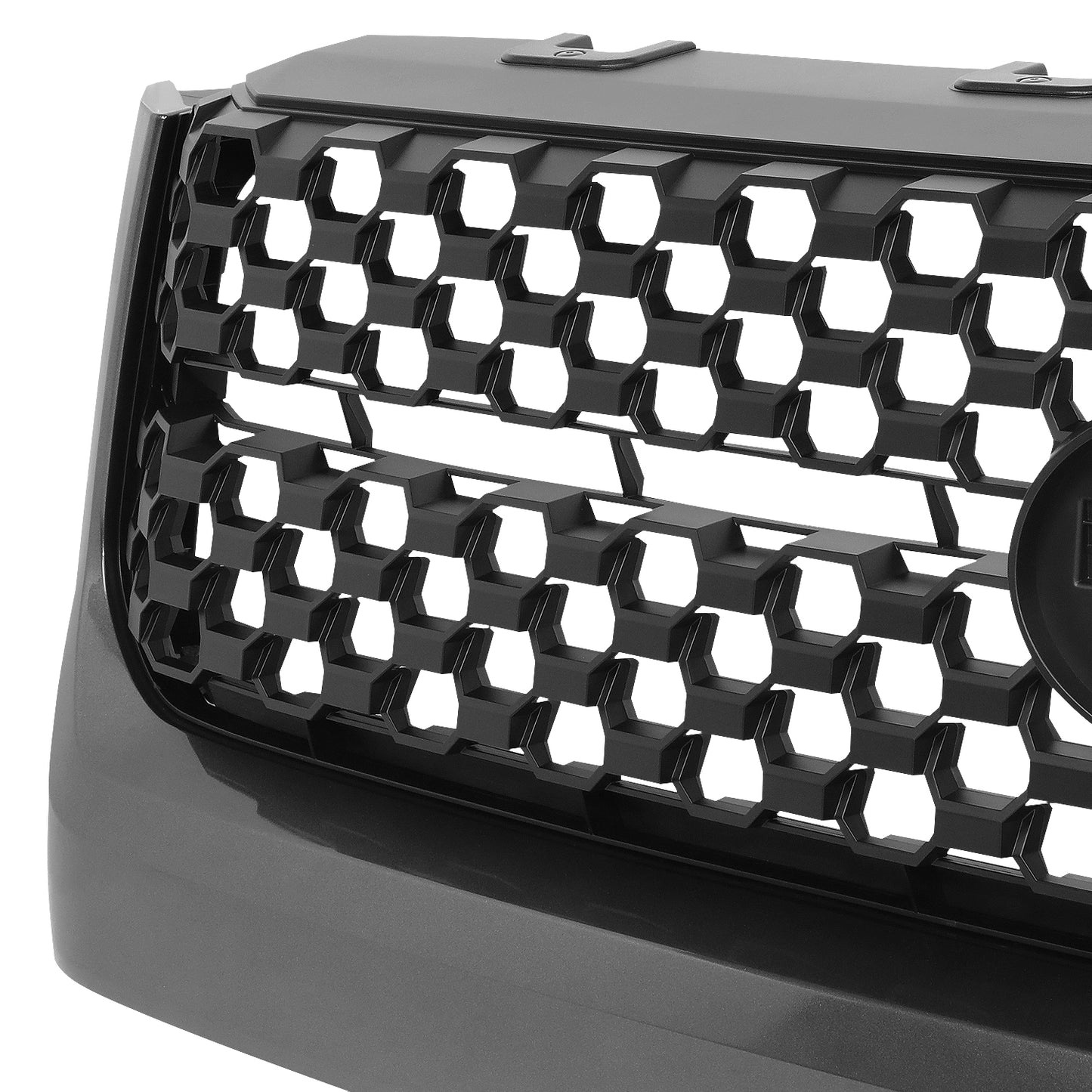 PARRILLA GRILLE - TY TUNDR 14-21/ GRILLE ASS'Y 18-21/ W/PAINTED BLACK/ W/GRAY FRAME/ W/O CHROME SURROUND