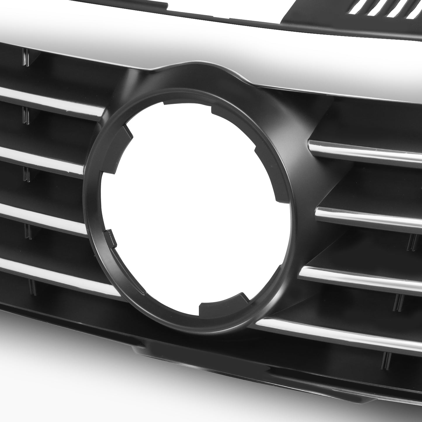 PARRILLA GRILLE - VG PASAT '05-'10/ GRILLE ASS'Y/ MAT-BLACK W/CHROME MOULDING/ W/O PARKING AID,W/O SENSOR H./ (BIG LOGO)