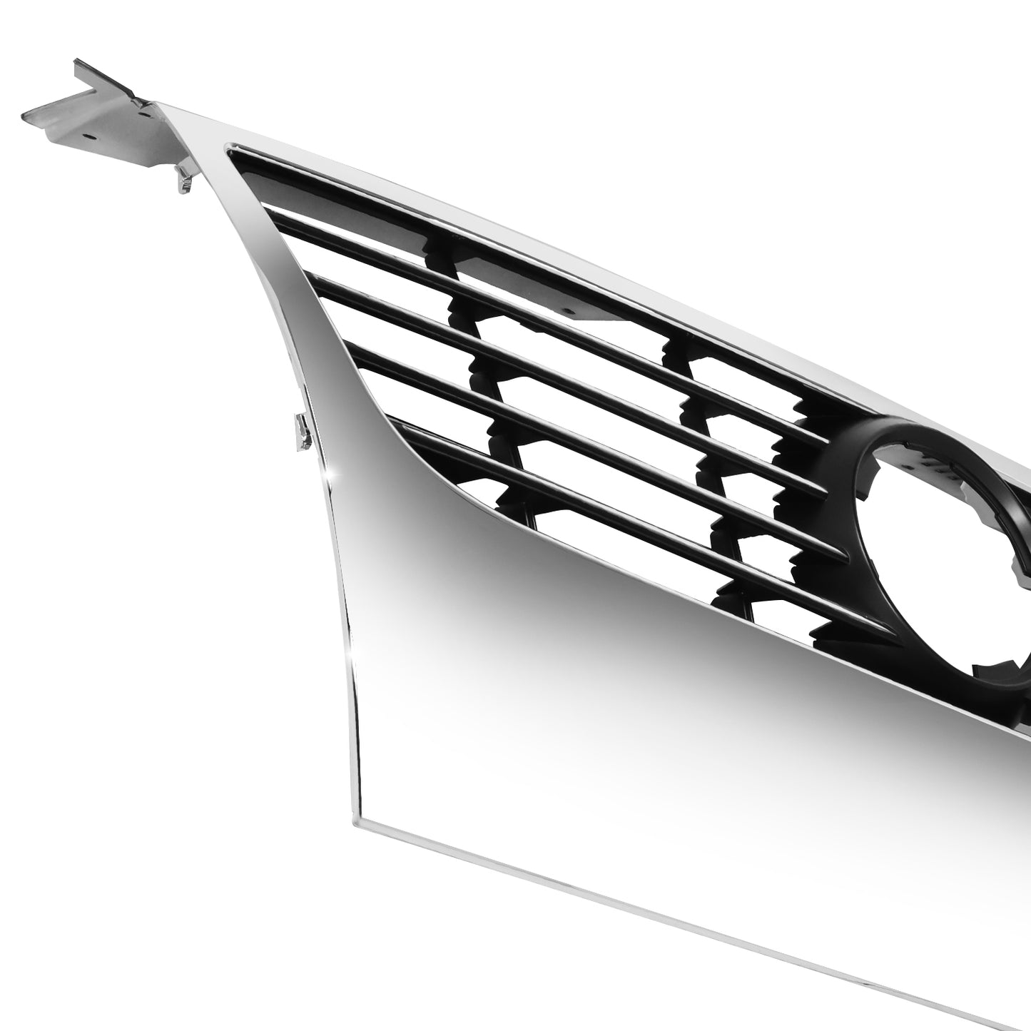 PARRILLA GRILLE - VG PASAT '05-'10/ GRILLE ASS'Y/ MAT-BLACK W/CHROME MOULDING/ W/O PARKING AID,W/O SENSOR H./ (BIG LOGO)