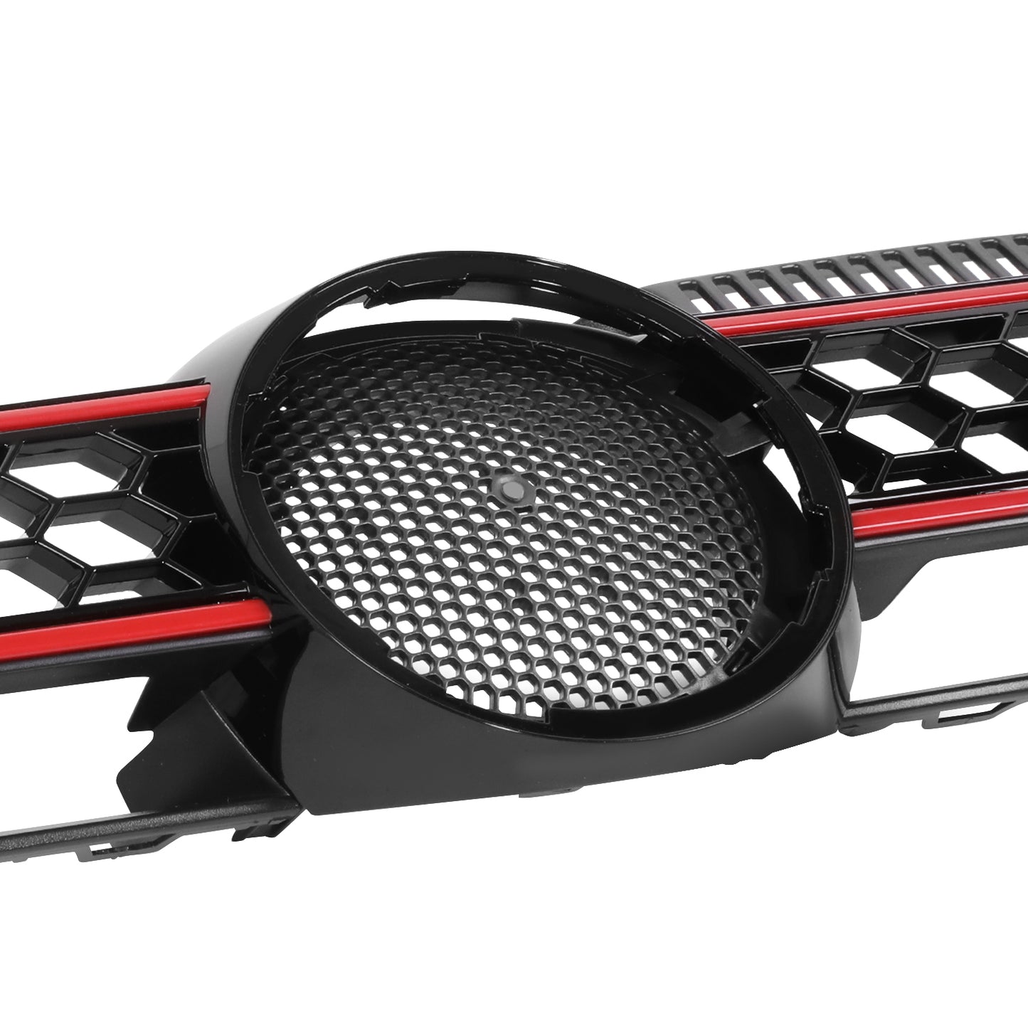 PARRILLA GRILLE - VG GOF 6 '09-'12/ GRILLE ASS'Y/ BLACK W/RED LINE (GTI)//PARTS.NO,VW1200158//OEM NO,5K0853651AKATK