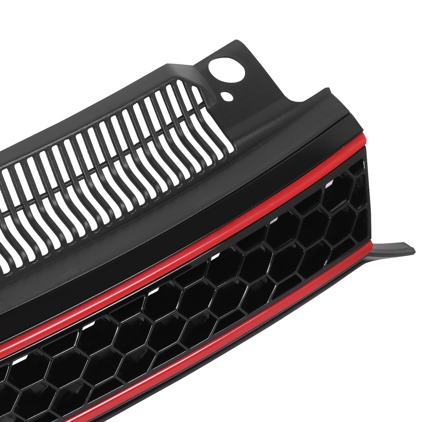 PARRILLA GRILLE - VG GOF 6 '09-'12/ GRILLE ASS'Y/ BLACK W/RED LINE (GTI)//PARTS.NO,VW1200158//OEM NO,5K0853651AKATK