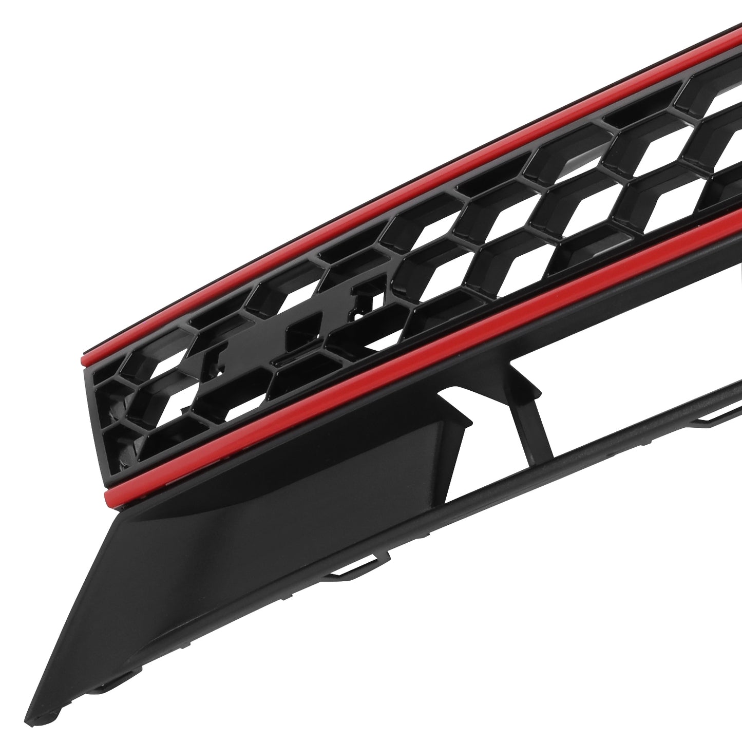 PARRILLA GRILLE - VG GOF 6 '09-'12/ GRILLE ASS'Y/ BLACK W/RED LINE (GTI)//PARTS.NO,VW1200158//OEM NO,5K0853651AKATK