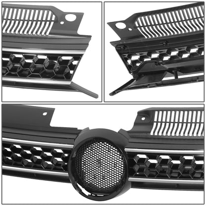 PARRILLA GRILLE - VG GOF 6 '09-'12/ GRILLE ASS'Y/ CHROME/BLACK (GTI)//PARTS.NO,VW1200159//OEM NO,5K0853651BGATL
