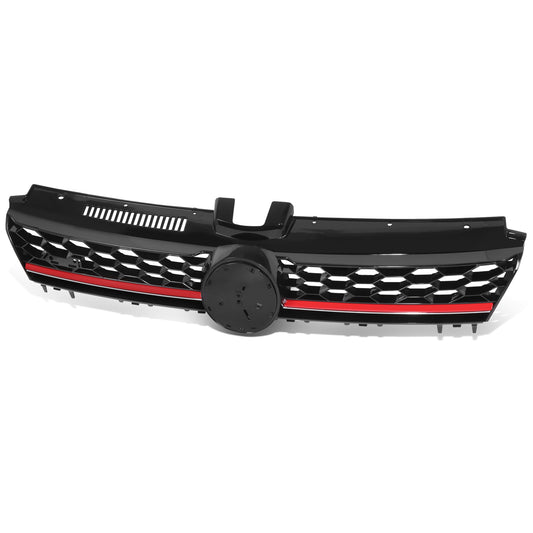 PARRILLA GRILLE - VG GOLF VII (7) '13-'16/'17-ON/ GRILLE ASS'Y 13-16/ W/MOULDING W/RED LINE/ W/LOGO BASE (GTI)/ (EU=USA)//PARTS.NO,VW1200163//OEM NO,5GM853651HBTU