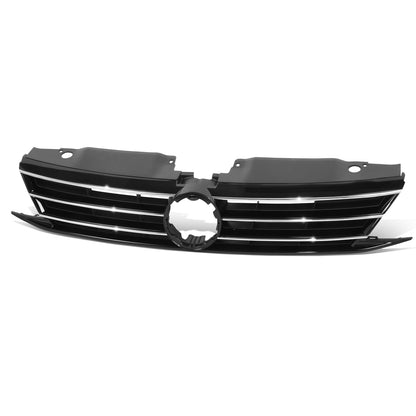 PARRILLA GRILLE - VG JETA '11-'18/ GRILLE ASS'Y 15-18/ MAT-BLACK W/CHROME MLDG//PARTS.NO,VW1200165//OEM NO,5C6853651AJZLL