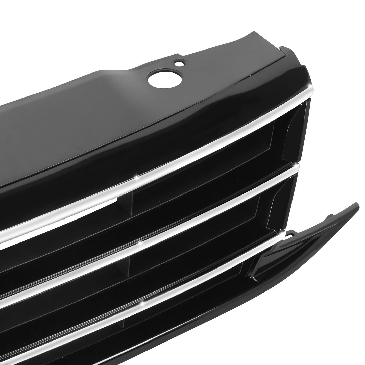 PARRILLA GRILLE - VG JETA '11-'18/ GRILLE ASS'Y 15-18/ MAT-BLACK W/CHROME MLDG//PARTS.NO,VW1200165//OEM NO,5C6853651AJZLL