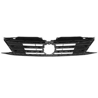 PARRILLA GRILLE - VG JETA '11-'18/ GRILLE ASS'Y 15-18/ MAT-BLACK W/CHROME MLDG//PARTS.NO,VW1200165//OEM NO,5C6853651AJZLL