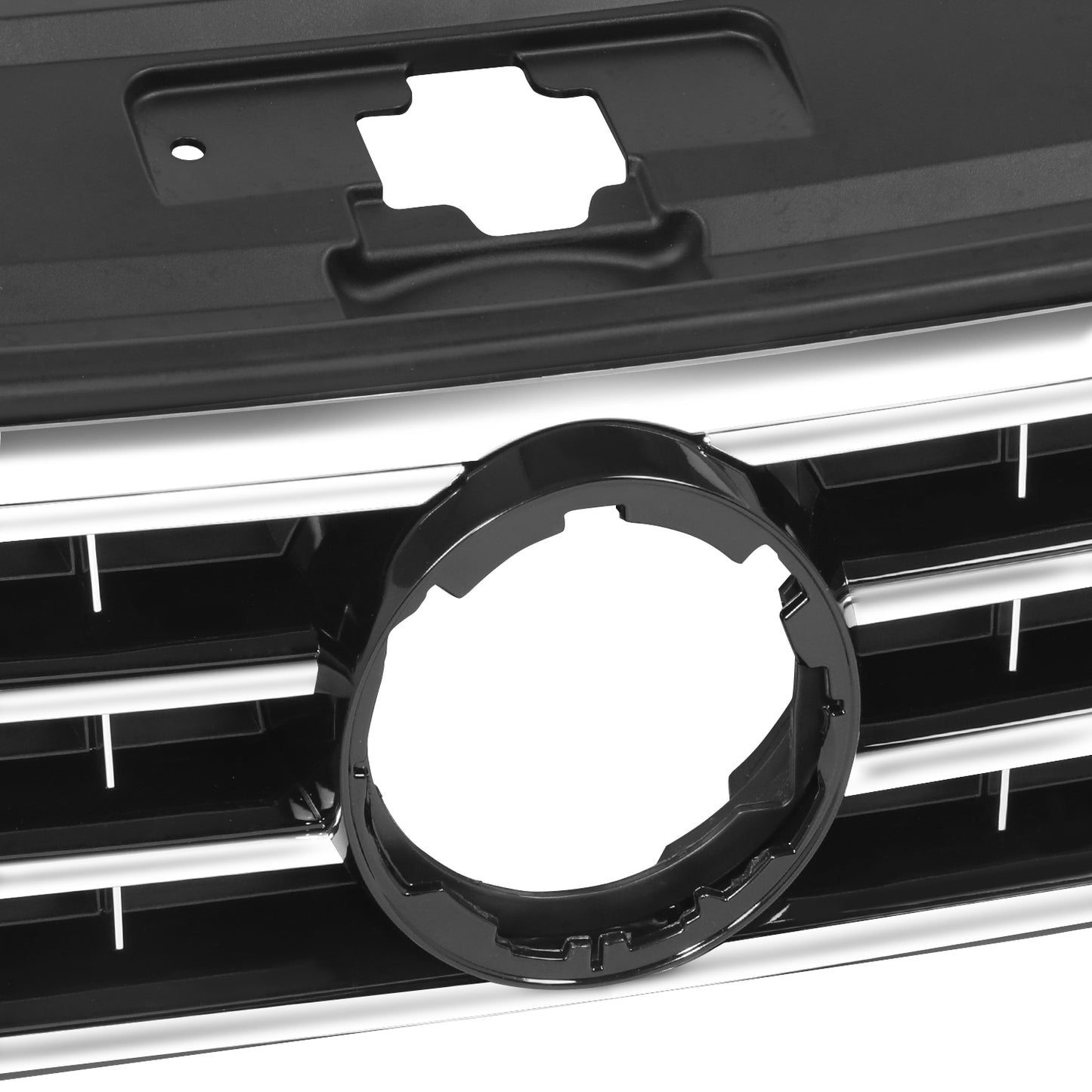 PARRILLA GRILLE - VG PASAT '16-'19/'20-ON/ GRILLE ASS'Y 16-19/ PAINTED BLACK/SILVER/ W/CHROME MOULDING/ (W/O COLLISION WARNING)/(LED TYPE)//PARTS.NO,VW1200170//OEM NO,561853651GNLB