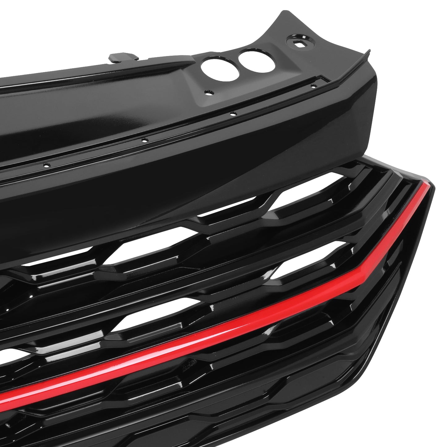 PARRILLA GRILLE - VG JETA 19-23/ GRILLE ASS'Y/ GLOSS BLACK/ W/PAINTED RED FINISH (GLI)//PARTS.NO,VW1200178//OEM NO,17A853651ADCEE