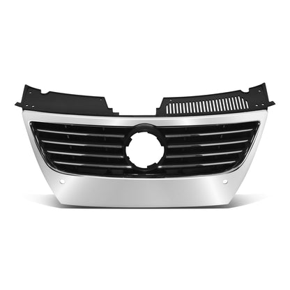 PARRILLA GRILLE - VG PASAT '05-'10/ GRILLE ASS'Y/ MAT-BLACK W/CHROME MOULDING/ W/PARKING AID,W/SENSOR H./ (BIG LOGO)