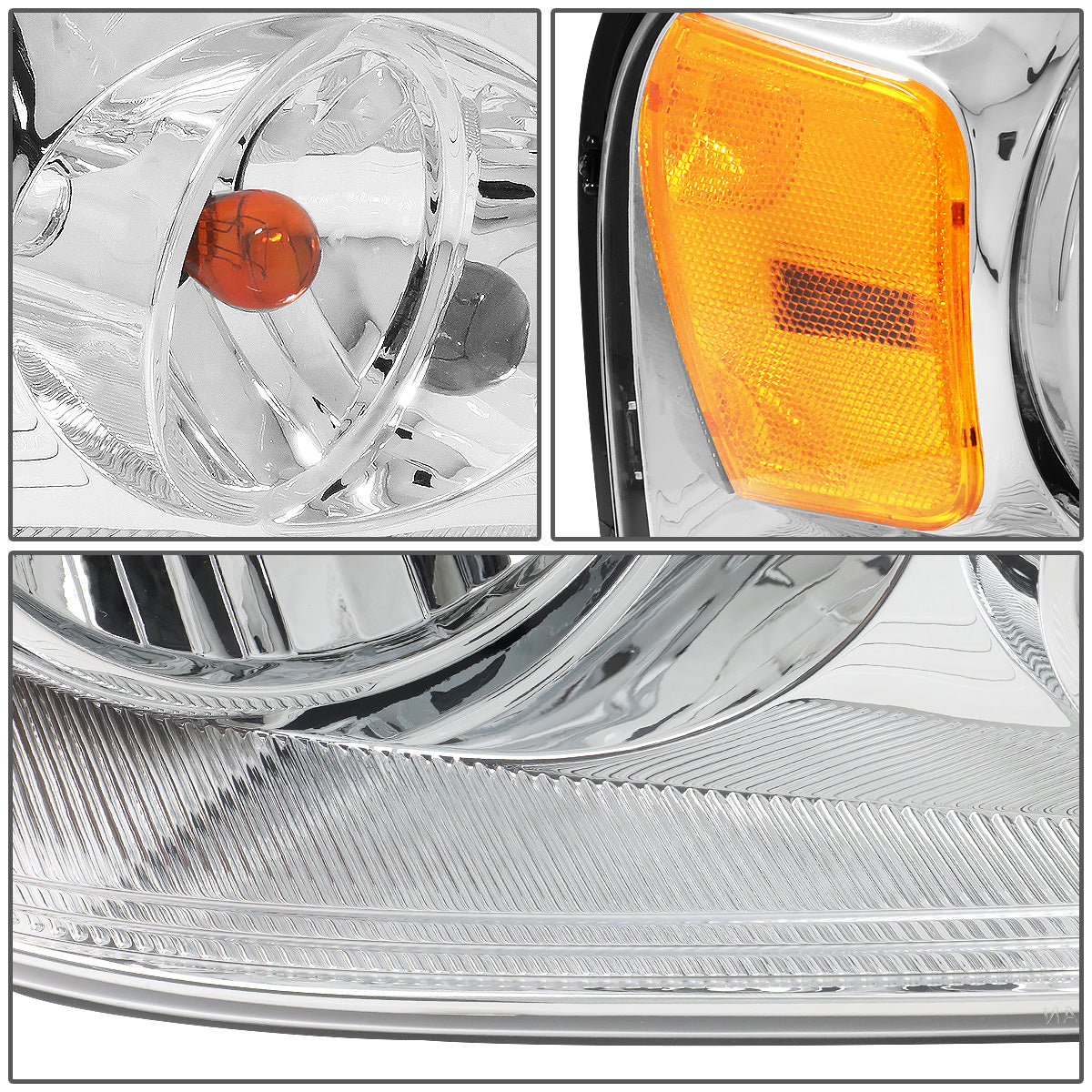 FAROS OE STYLE - 04-08 FORD F-150 / 06-08 LINCOLN MARK LT - 9007 HEADLIGHT / 3157A PARKING - CHROME HOUSING - RIGHT