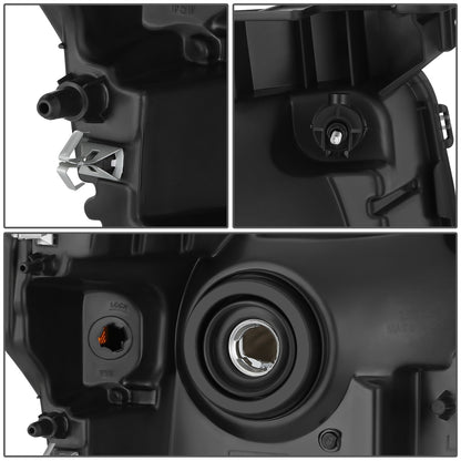 FAROS OE STYLE - 10-14 FORD F-150 - WITH FACTORY BLACK HOUSING - WITH HALOGEN HEADLAMPS - 9008 HIGH / LOW BEAM / 168 MARKER / 3157NA - BLACK HOUSING - LEFT