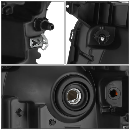 FAROS OE STYLE - 10-14 FORD F-150 - WITH FACTORY BLACK HOUSING - WITH HALOGEN HEADLAMPS - 9008 HIGH / LOW BEAM / 168 MARKER / 3157NA - BLACK HOUSING - RIGHT