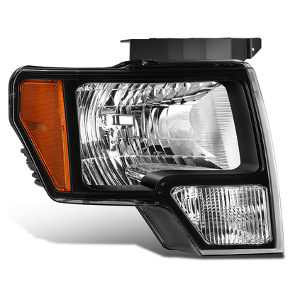 FAROS OE STYLE - 10-14 FORD F-150 - WITH FACTORY BLACK HOUSING - WITH HALOGEN HEADLAMPS - 9008 HIGH / LOW BEAM / 168 MARKER / 3157NA - BLACK HOUSING - RIGHT