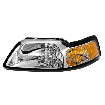 FAROS OE STYLE - 99-04 FORD MUSTANG - 9007 HEADLIGHT / 3157A PARKING - CHROME HOUSING - LEFT