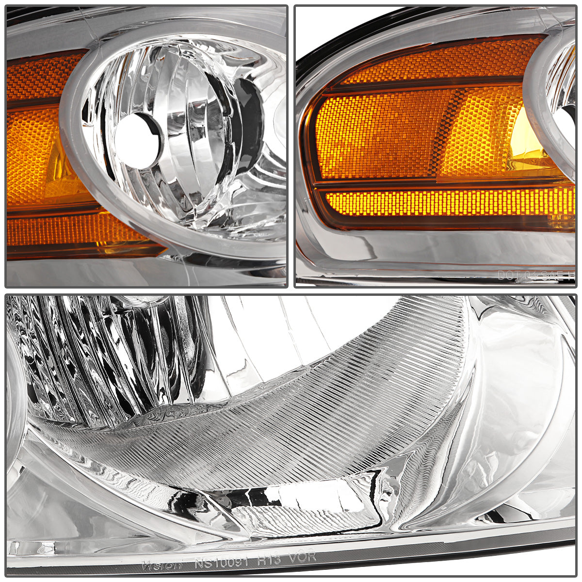 FAROS OE STYLE - 04-06 NISSAN SENTRA - USES H13 HIGH/LOW BEAM BULBS - CHROME HOUSING - RIGHT