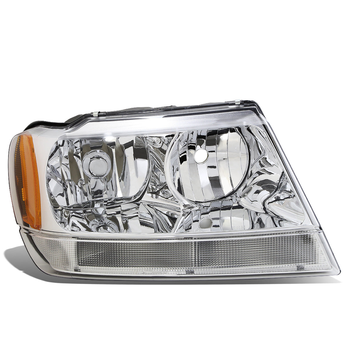 FAROS OE STYLE - 99-04 JEEP GRAND CHEROKEE WJ - 9006XS LOW BEAM / 9005XS HIGH BEAM - CHROME HOUSING - RIGHT