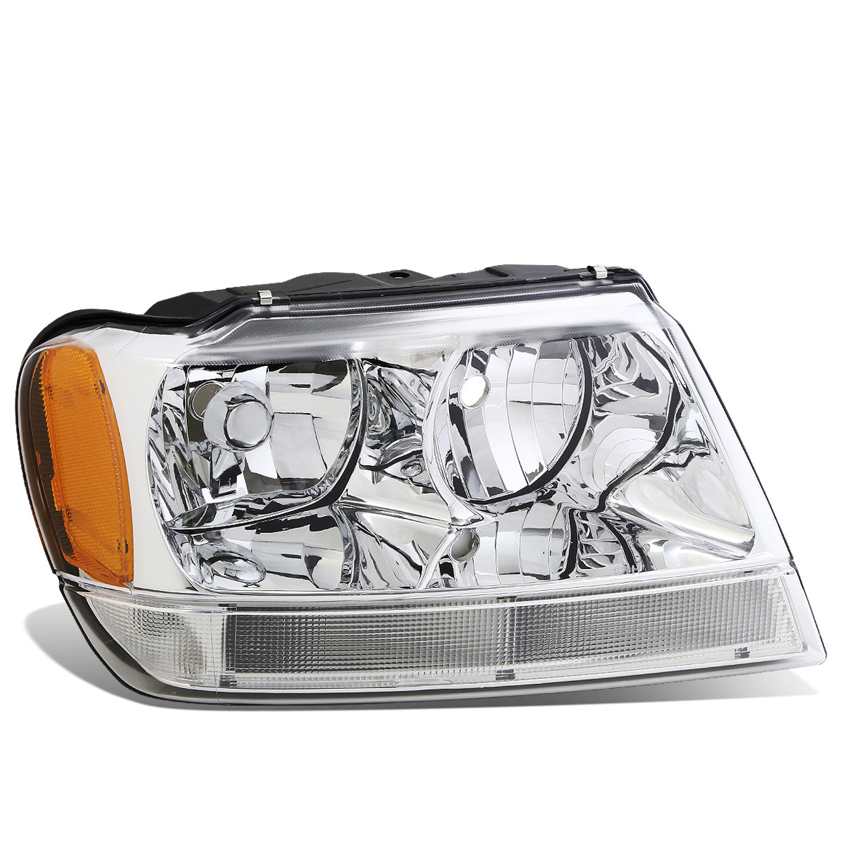 FAROS OE STYLE - 99-04 JEEP GRAND CHEROKEE WJ - 9006XS LOW BEAM / 9005XS HIGH BEAM - CHROME HOUSING - RIGHT