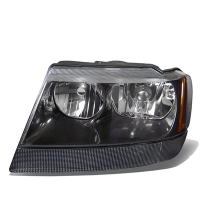 FAROS OE STYLE - 99-04 JEEP GRAND CHEROKEE WJ - 9006XS LOW BEAM / 9005XS HIGH BEAM - BLACK HOUSING - LEFT