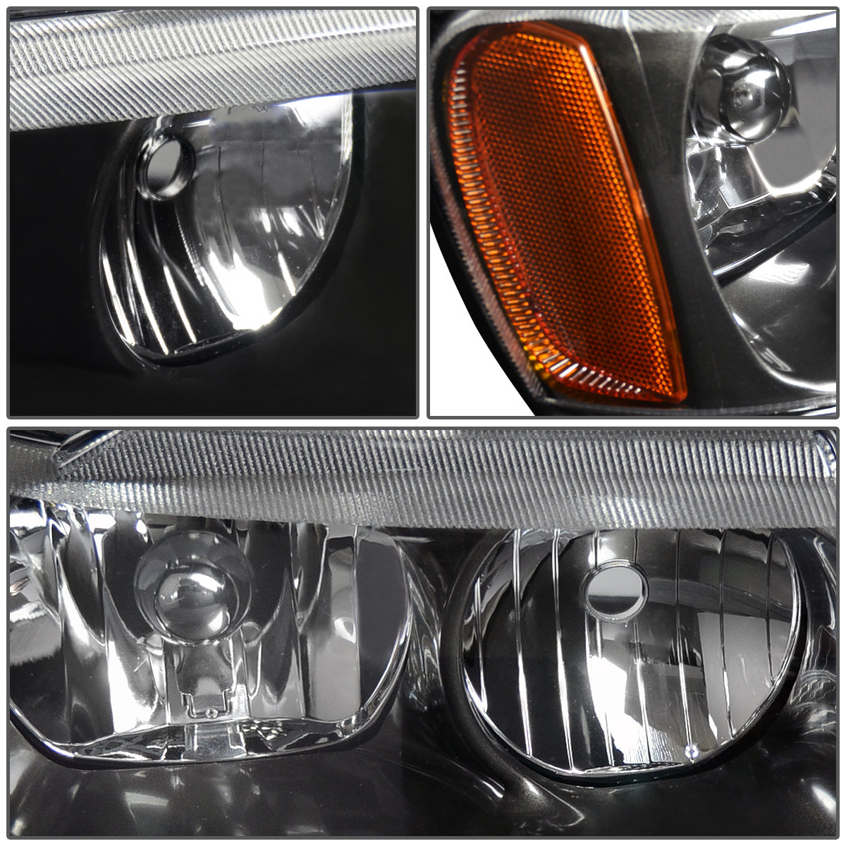 FAROS OE STYLE - 99-04 JEEP GRAND CHEROKEE WJ - 9006XS LOW BEAM / 9005XS HIGH BEAM - BLACK HOUSING - LEFT