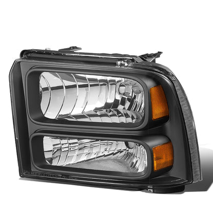 FAROS OE STYLE - 05-07 FORD F-250, F-350, F-450, F-550 SUPER DUTY - H13 HEADLIGHT / 3157A PARKING - BLACK HOUSING - LEFT