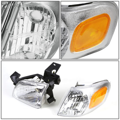 FAROS OE STYLE - 97-05 CHEVROLET VENTURE / 97-04 OLDSMOBILE SILHOUETTE / 99-05 PONTIAC MONTANA / 97-99 PONTIAC TRANS SPORT - USES 9004 / HB1 BULBS - CHROME HOUSING - LEFT