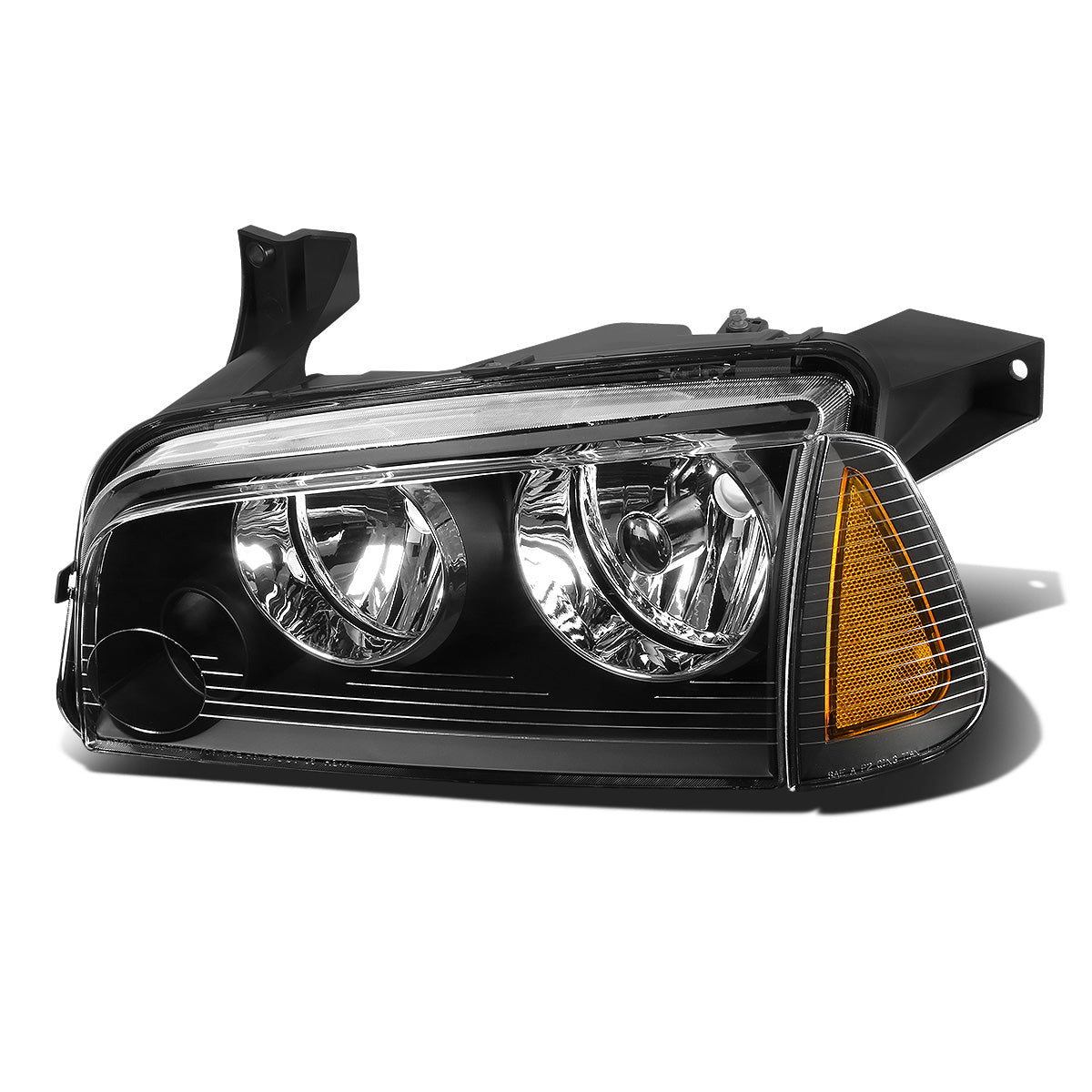 FAROS OE STYLE - 06-10 DODGE CHARGER - USES 9004 / USES 9005XS HIGH/9006XS LOW BEAM BULBS - BLACK HOUSING - LEFT