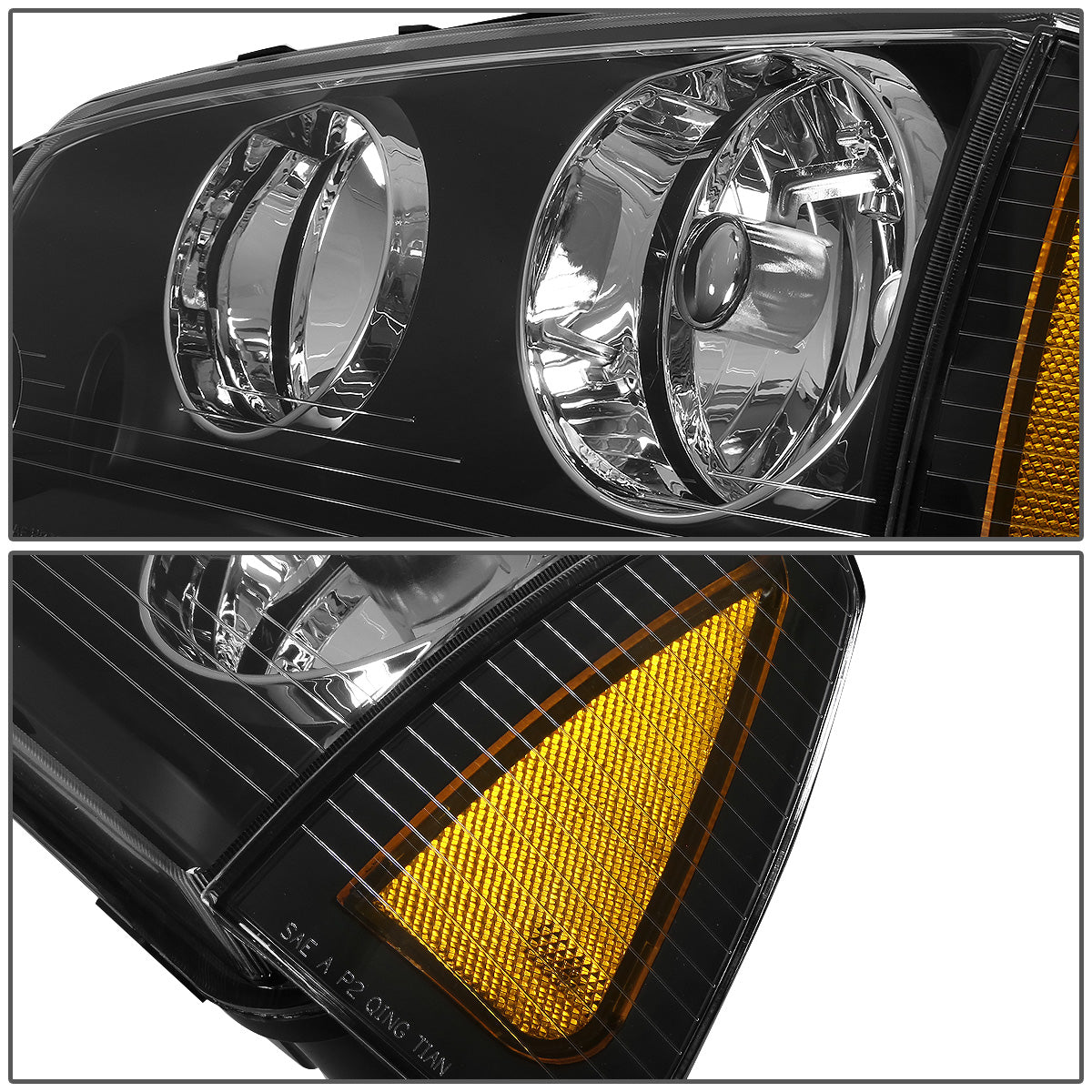 FAROS OE STYLE - 06-10 DODGE CHARGER - USES 9004 / USES 9005XS HIGH/9006XS LOW BEAM BULBS - BLACK HOUSING - LEFT