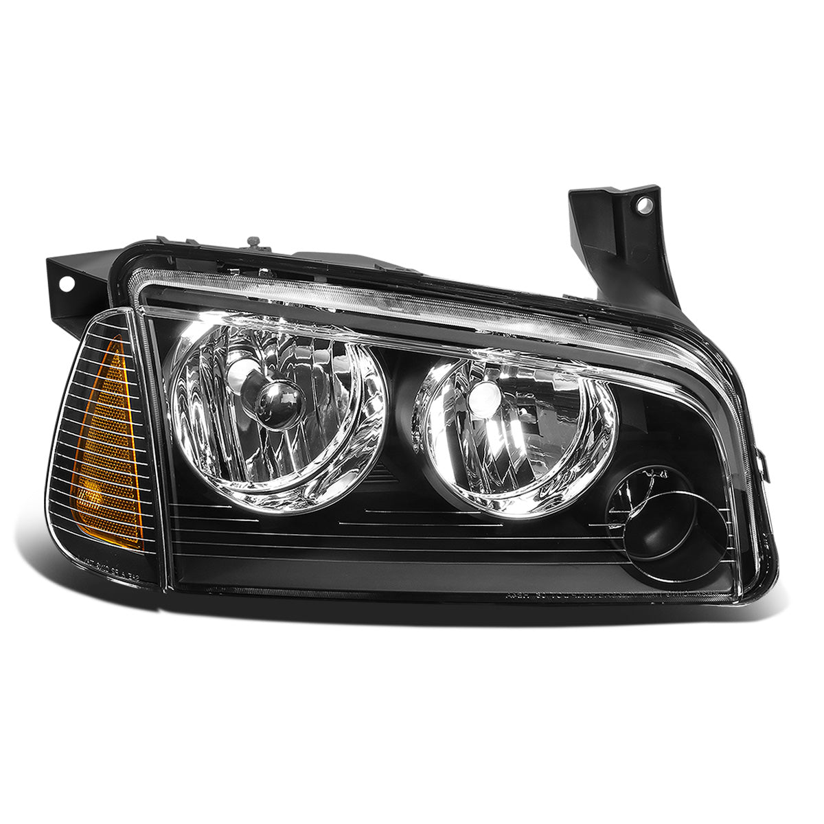 FAROS OE STYLE - 06-10 DODGE CHARGER - USES 9004 / USES 9005XS HIGH/9006XS LOW BEAM BULBS - BLACK HOUSING - RIGHT