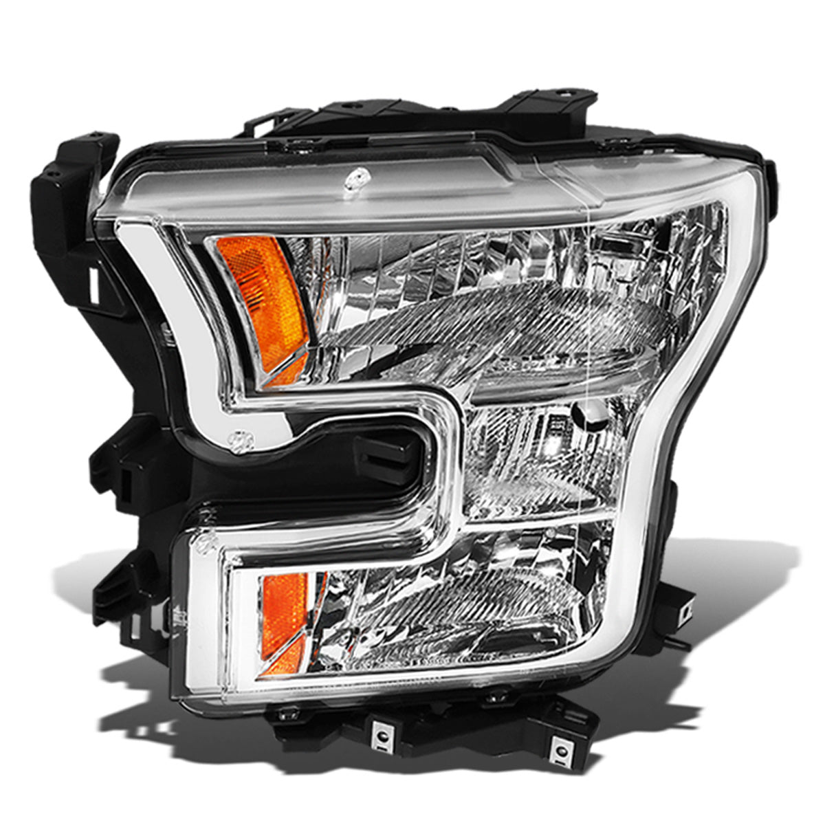 FAROS OE STYLE - 15-17 FORD F-150 - ONLY FITS MODELS W/ COMPOSITE HEADLIGHTS - H11 LOW BEAM / 9005 HIGH BEAM - CHROME HOUSING - LEFT