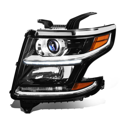 FAROS OE STYLE - 15-20 CHEVY TAHOE / 15-20 CHEVY SUBURBAN / 16-19 CHEVY SUBURBAN 3500HD - USES 9005 HIGH/H7 LOW BEAM BULBS - BLACK HOUSING - LEFT