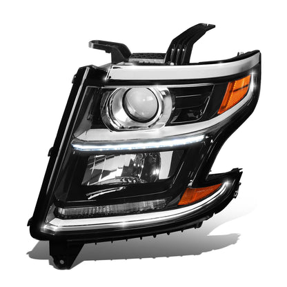 FAROS OE STYLE - 15-20 CHEVY TAHOE / 15-20 CHEVY SUBURBAN / 16-19 CHEVY SUBURBAN 3500HD - USES 9005 HIGH/H7 LOW BEAM BULBS - BLACK HOUSING - LEFT