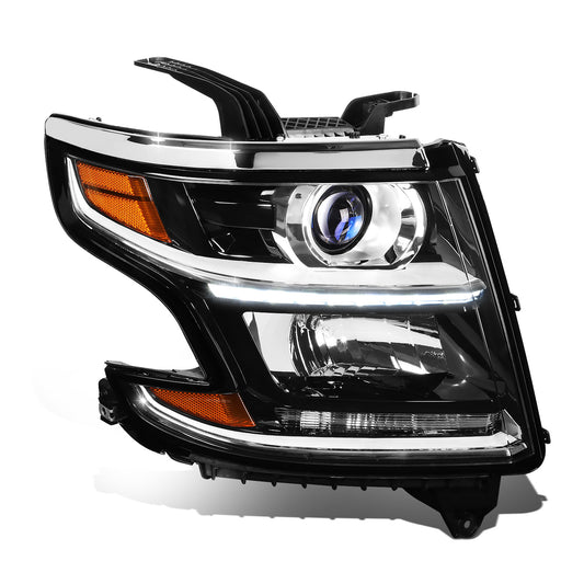 FAROS OE STYLE - 15-20 CHEVY TAHOE / 15-20 CHEVY SUBURBAN / 16-19 CHEVY SUBURBAN 3500HD - USES 9005 HIGH/H7 LOW BEAM BULBS - BLACK HOUSING - RIGHT