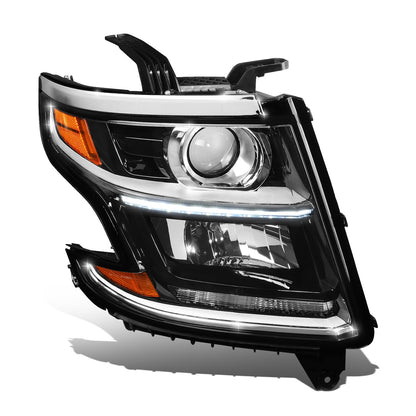 FAROS OE STYLE - 15-20 CHEVY TAHOE / 15-20 CHEVY SUBURBAN / 16-19 CHEVY SUBURBAN 3500HD - USES 9005 HIGH/H7 LOW BEAM BULBS - BLACK HOUSING - RIGHT