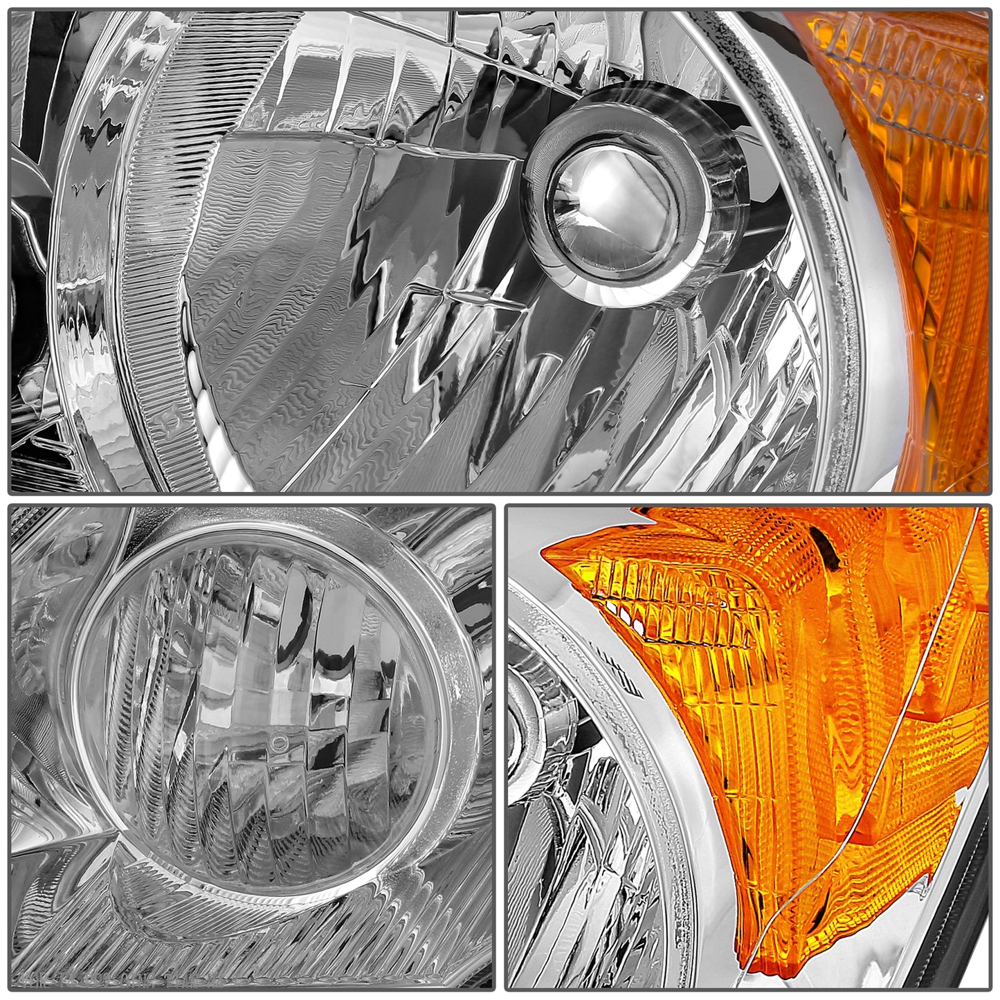FAROS OE STYLE - 07-11 HONDA CR-V - 9003 HIGH / LOW BEAM / 168 MARKER / 7440NA TURN SIGNAL - CHROME HOUSING - LEFT