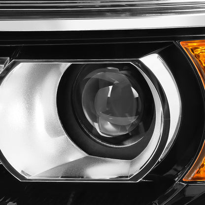 FAROS OE STYLE - 14-18 GMC SIERRA 1500 / 15-19 GMC SIERRA 2500HD, 3500HD - ONLY FITS HALOGEN HEADLIGHT MODELS WITHOUT LED DRL - H7 HIGH & LOW - BLACK HOUSING - LEFT