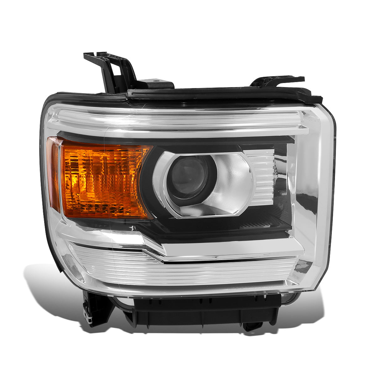 FAROS OE STYLE - 14-18 GMC SIERRA 1500 / 15-19 GMC SIERRA 2500HD, 3500HD - ONLY FITS HALOGEN HEADLIGHT MODELS WITHOUT LED DRL - H7 HIGH & LOW - BLACK HOUSING - RIGHT