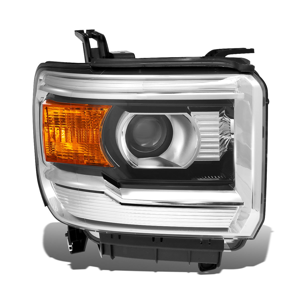 FAROS OE STYLE - 14-18 GMC SIERRA 1500 / 15-19 GMC SIERRA 2500HD, 3500HD - ONLY FITS HALOGEN HEADLIGHT MODELS WITHOUT LED DRL - H7 HIGH & LOW - BLACK HOUSING - RIGHT