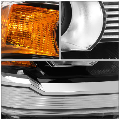 FAROS OE STYLE - 14-18 GMC SIERRA 1500 / 15-19 GMC SIERRA 2500HD, 3500HD - ONLY FITS HALOGEN HEADLIGHT MODELS WITHOUT LED DRL - H7 HIGH & LOW - BLACK HOUSING - RIGHT