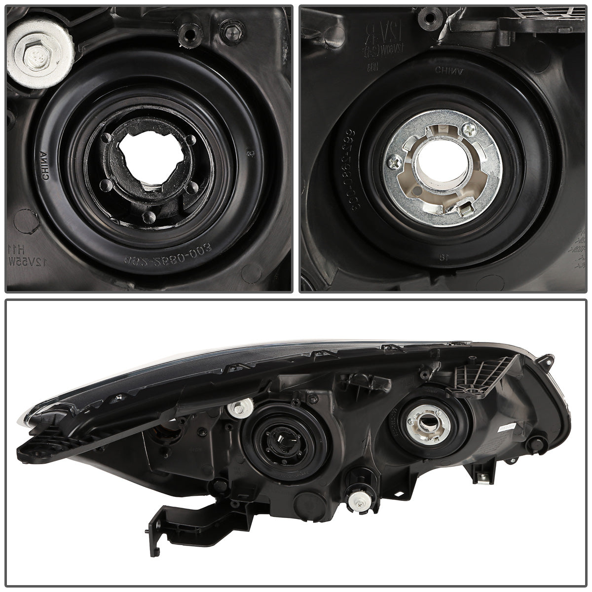 FAROS OE STYLE - 13-15 HONDA ACCORD 4-DOOR - DOES NOT FIT EX-L / TOURING MODELS W/ LED DRL - USES 9005 HIGH/H11 LOW BEAM BULBS - LEFT