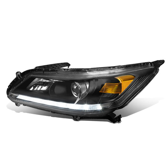 FAROS OE STYLE - 13-15 HONDA ACCORD 4-DOOR EX-L V-6; TOURING; SEDAN; HALOGEN - W/ LED DAYTIME RUNNING LIGHTS - USES 9005 HIGH/H11 LOW BEAM BULBS - LEFT