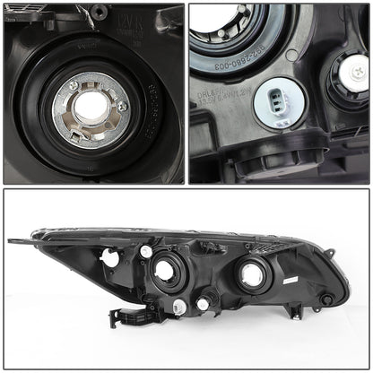 FAROS OE STYLE - 13-15 HONDA ACCORD 4-DOOR EX-L V-6; TOURING; SEDAN; HALOGEN - W/ LED DAYTIME RUNNING LIGHTS - USES 9005 HIGH/H11 LOW BEAM BULBS - LEFT