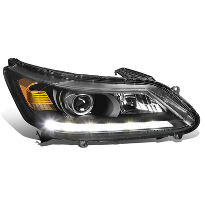 FAROS OE STYLE - 13-15 HONDA ACCORD 4-DOOR EX-L V-6; TOURING; SEDAN; HALOGEN - W/ LED DAYTIME RUNNING LIGHTS - USES 9005 HIGH/H11 LOW BEAM BULBS - RIGHT