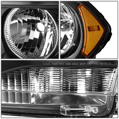 FAROS OE STYLE - 11-13 DODGE DURANGO - ONLY FITS MODELS W/ HALOGEN HEADLIGHTS - H11 LOW BEAM / 9005 HIGH BEAM - BLACK HOUSING - LEFT